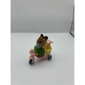 Calico Critters Sylvanian Families - Cycle Tricycle Cart With Baby Squirrel